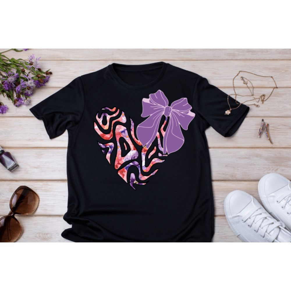 Big Colorful Heart Distressed Coquette Png 0