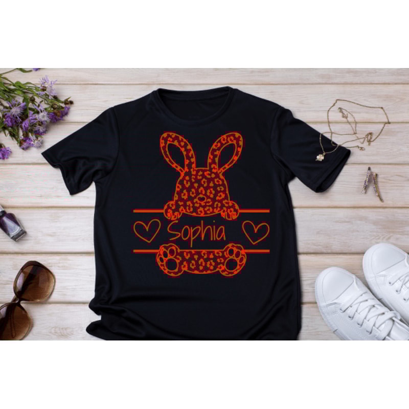 Red Lace Easter Floral Bunny Png 0