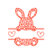 Red Lace Easter Floral Bunny Png 1