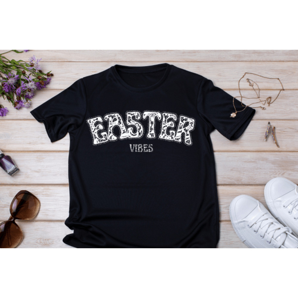 Easter Vibes White Transparent Lace Png 0