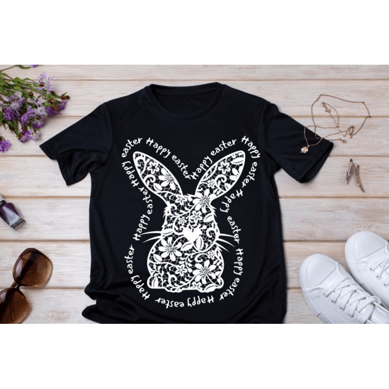 Happy Easter White Rabbits Transparent Png Download 0