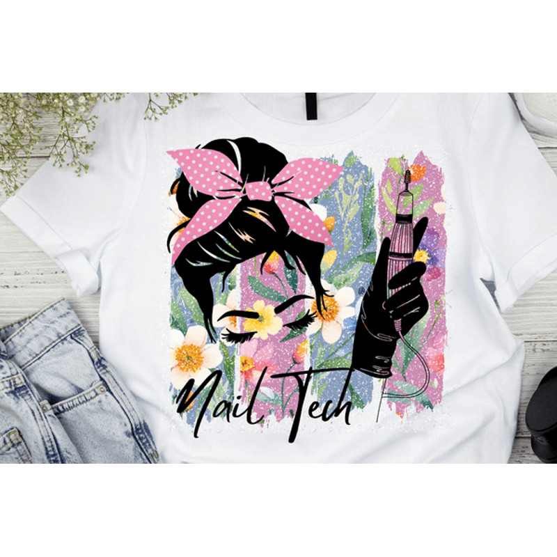 Nail Tech Png Nail Technician Png Messy Bun Nails Tech 0