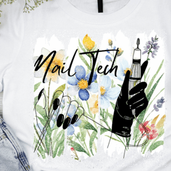nail tech png | nail technician png | floral nails tech | printable png
