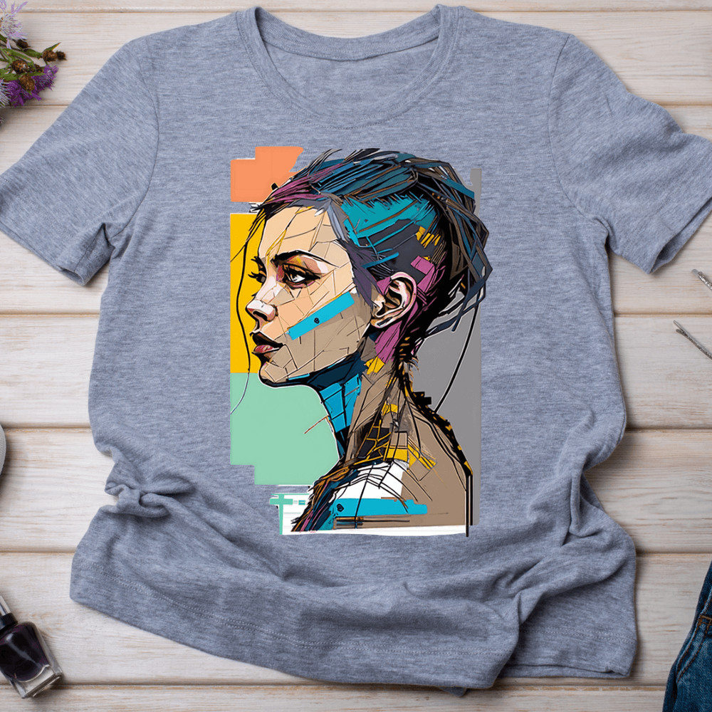 Abstract Woman Portrait Urban Art Png Big Size Woman Shirt Design Sublimation 1