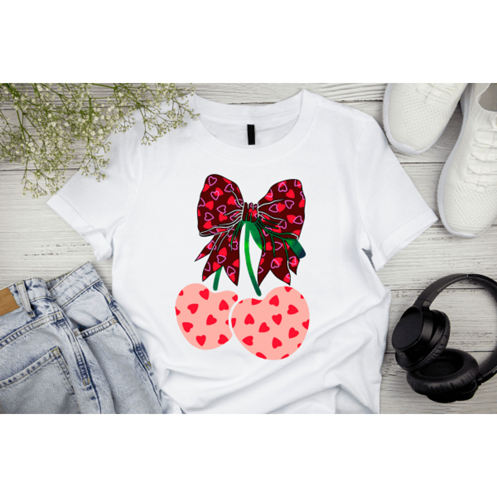 Pink Cherry Coquette Png Leopard Print Hearts Clipart 0