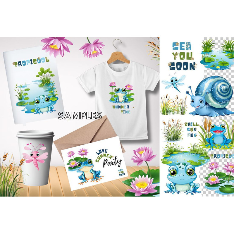 Frog And Friends Png Cliparts Set 1