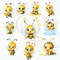 Baby Bee Png Cartoons Cliparts Set 1