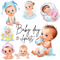 Newborn Baby Png Cartoons Cliparts Set 0