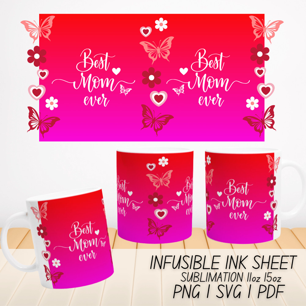 Best Mom Mug Wrap 11oz 0