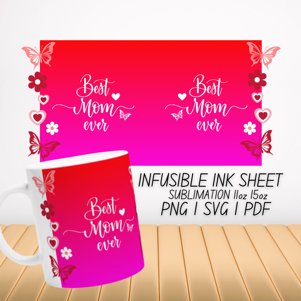 Best Mom Mug Wrap 11oz 3