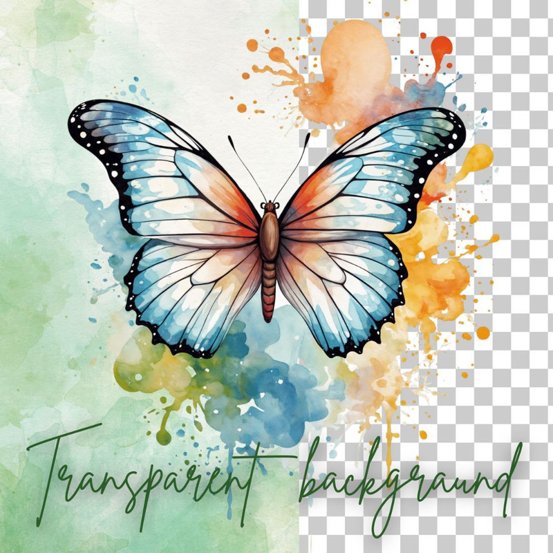 Butterflies Insects Png 25 Cartoons Cliparts Set 1