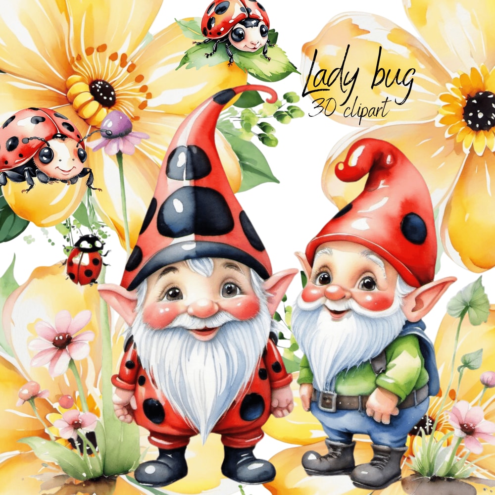 Cute Baby Lady Bugs Png 25 Cartoons Cliparts Set 3