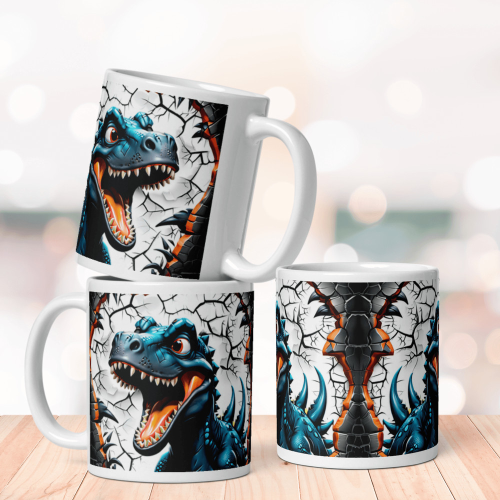 Dinosaur Distressed Mug Wrap 4