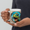 Big Green Baby Dinosaur Distressed Mug Wrap 0