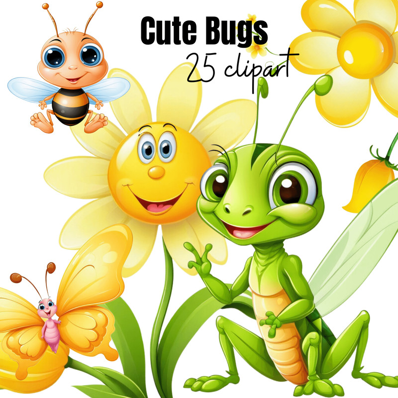 Cartoon Insects Png Cute Baby Bugs Cliparts 4