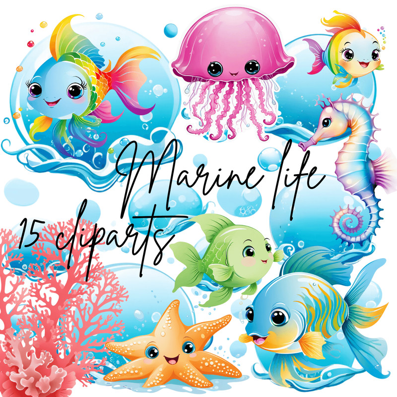 Under The Sea Animals Cliparts Ocean Animal Png 0