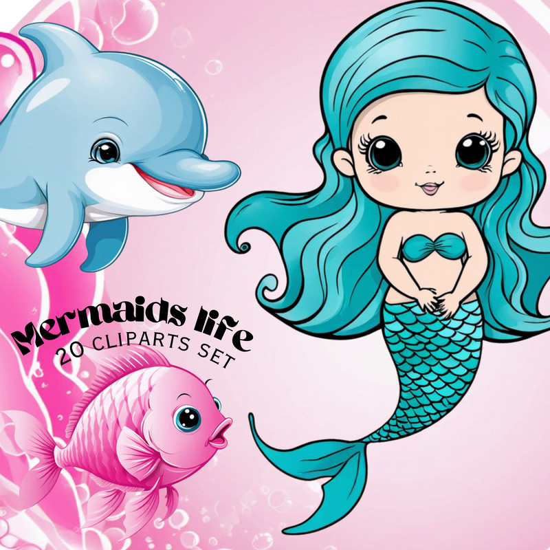 Under The Sea Animals Cliparts Ocean Animal Png Mermaids Png 0