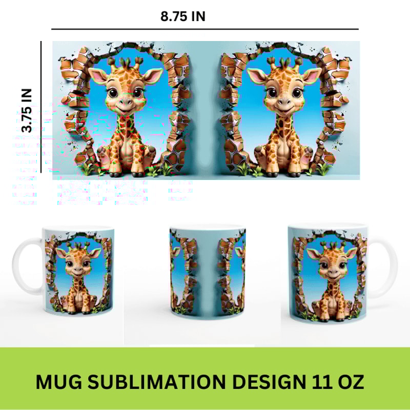 Giraffe Baby Mug Wrap 0