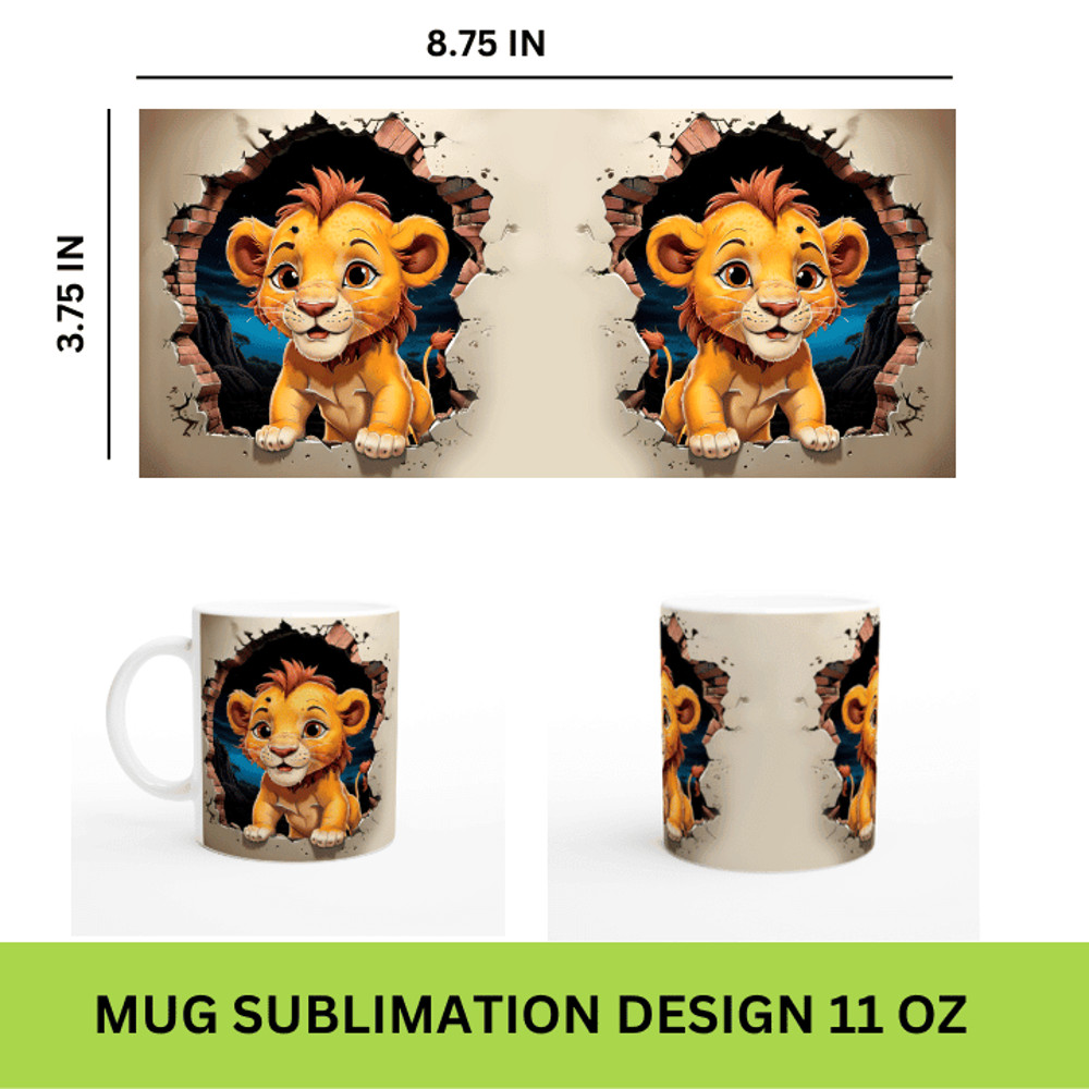 Simba Baby Lion Mug Wrap 0