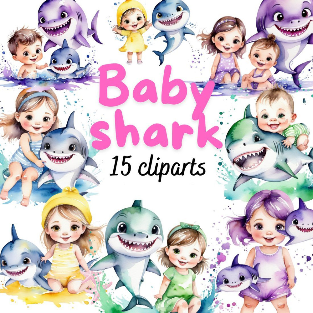 Under The Sea Animals Cliparts Ocean Animal Png Baby And Shark Png 0