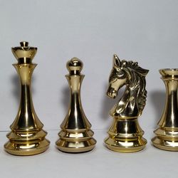 brass chess set