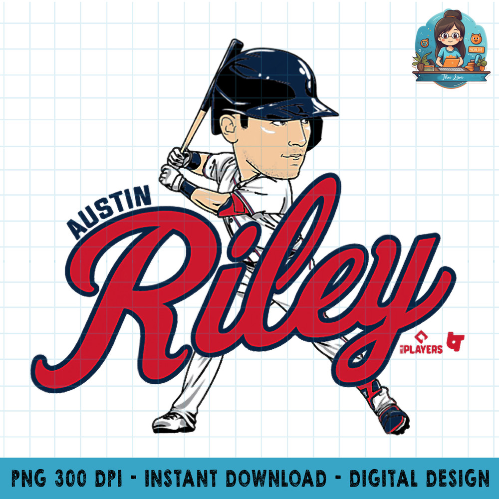 Austin Riley Caricature Atlanta Baseball PNG Download.jpg