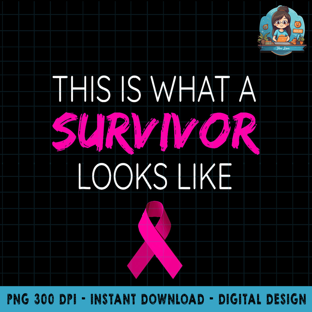 Breast Cancer Awareness Shirt Survivor Pink Ribbon Gifts Tee PNG Download.jpg