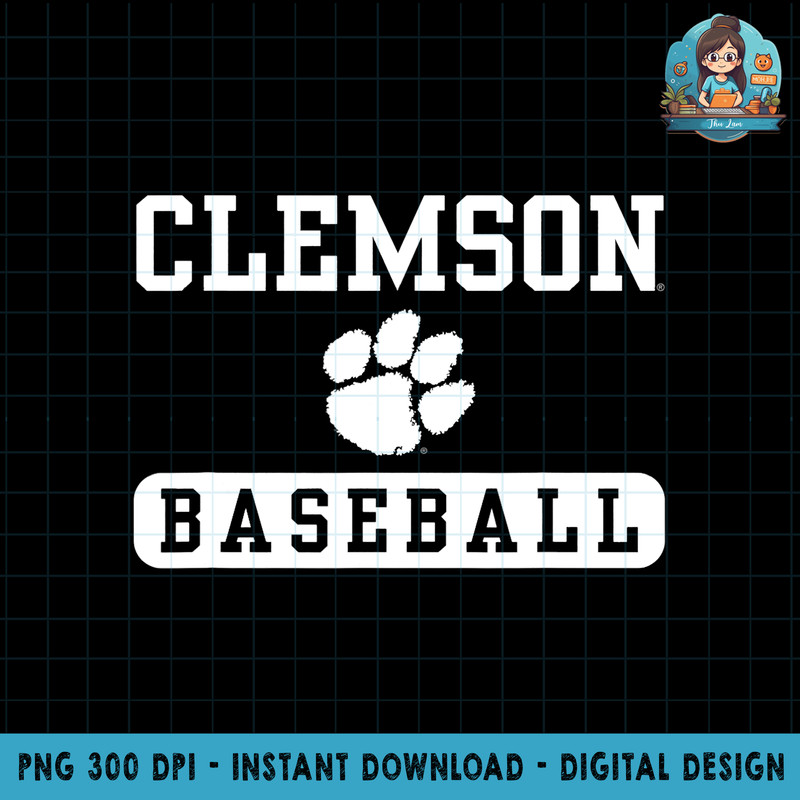 Clemson Tigers Baseball Orange Officially Licensed png, sublimation copy.jpg