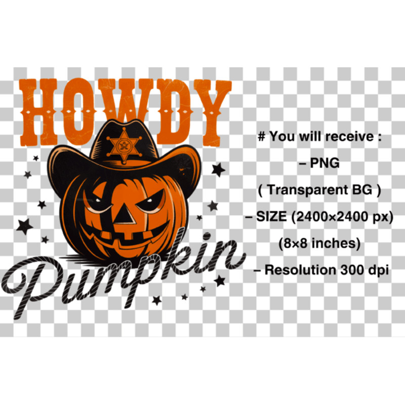 Howdy Pumpkin Western Fall PNG Howdy Pumpkin Western Fall PNG 1