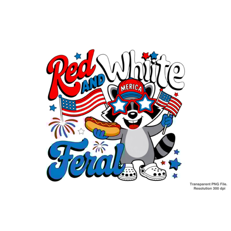 Red White And Feral Png Raccoon PNG 2
