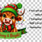 Christmas Highland Cow PNG 1