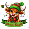 Christmas Highland Cow PNG 2