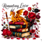 Fantasy Books PNG Floral Dragon Design 2