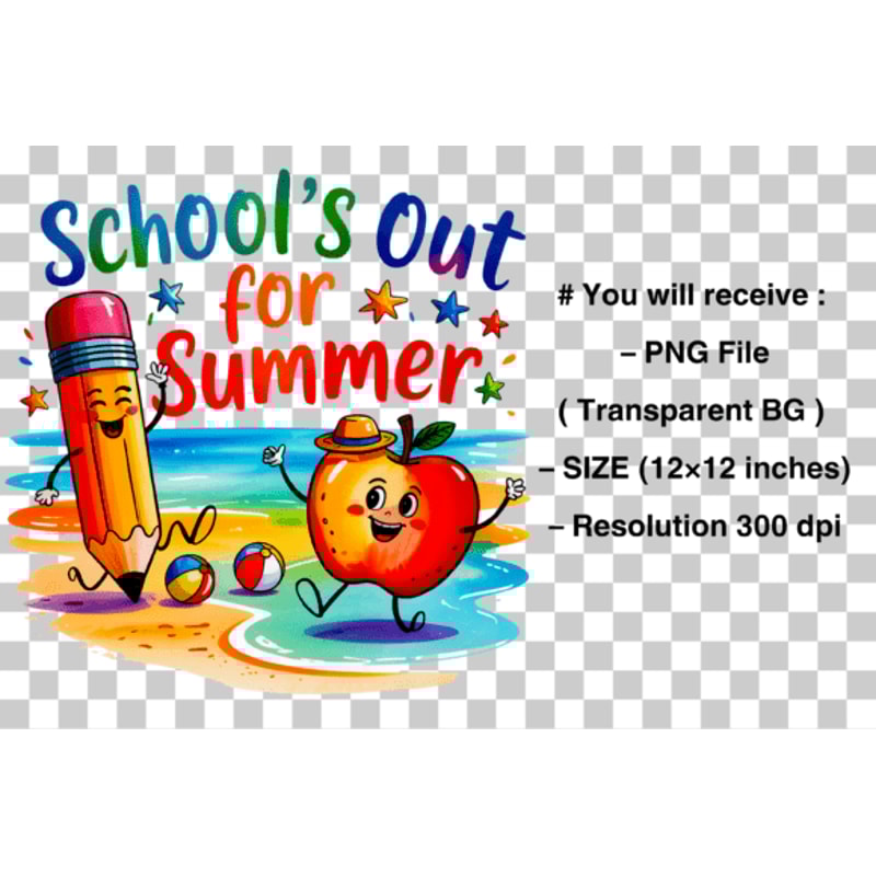 Schools Out For Summer PNG 1