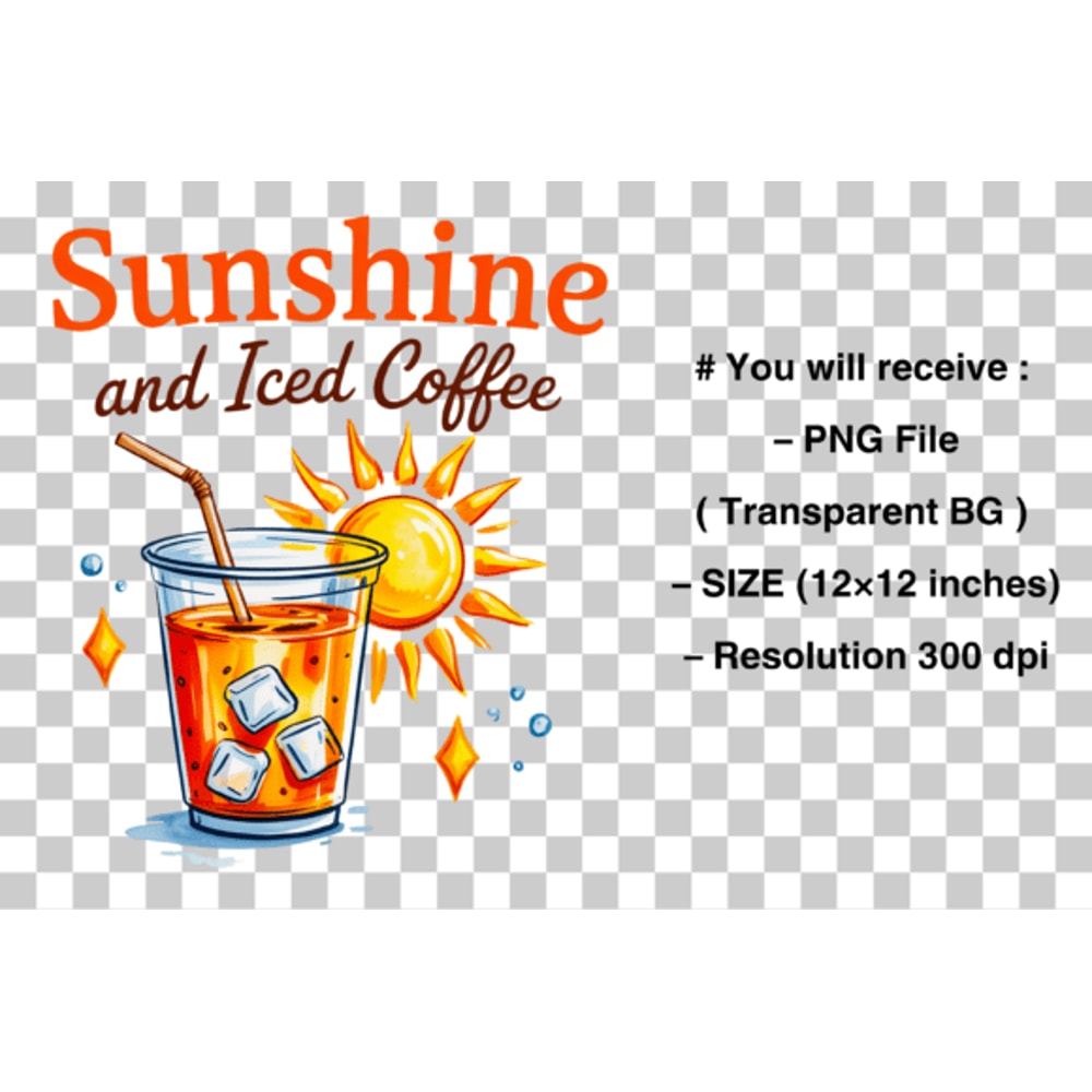 Sunshine Iced Coffee PNG Sunshine Iced Coffee PNG 1