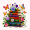 Floral Books PNG Floral Butterfly PNG 2
