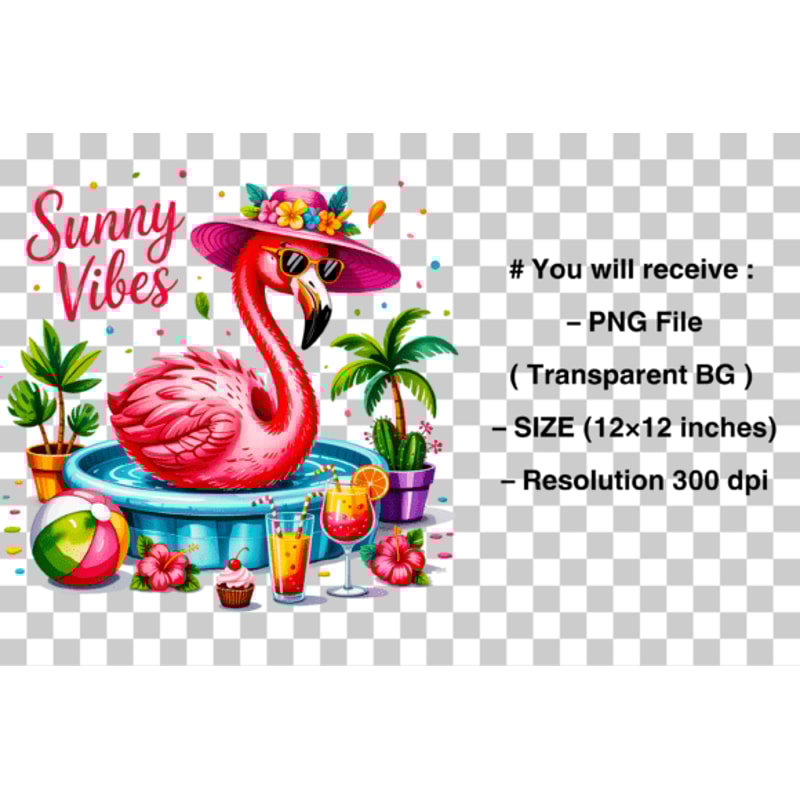 Tropical Flamingo Tropical Summer PNG 1