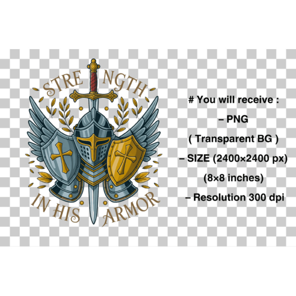 Armor Of God Shirt Design PNG 1