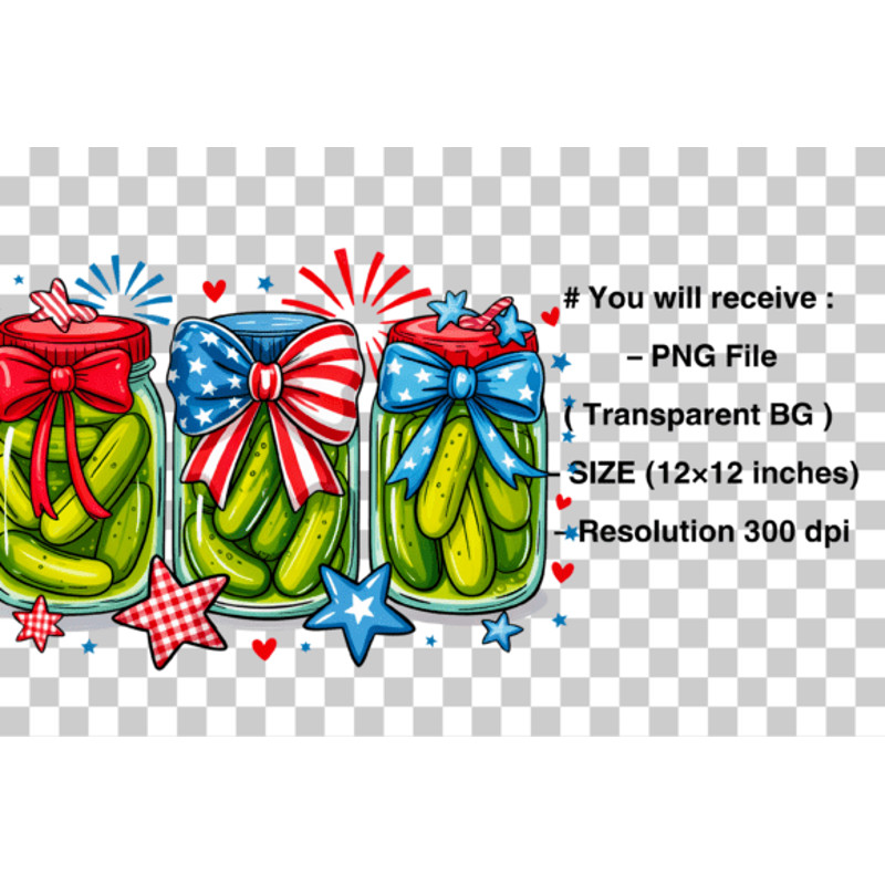 Pickle 4th Of July PNG Pickle Lover Png 1