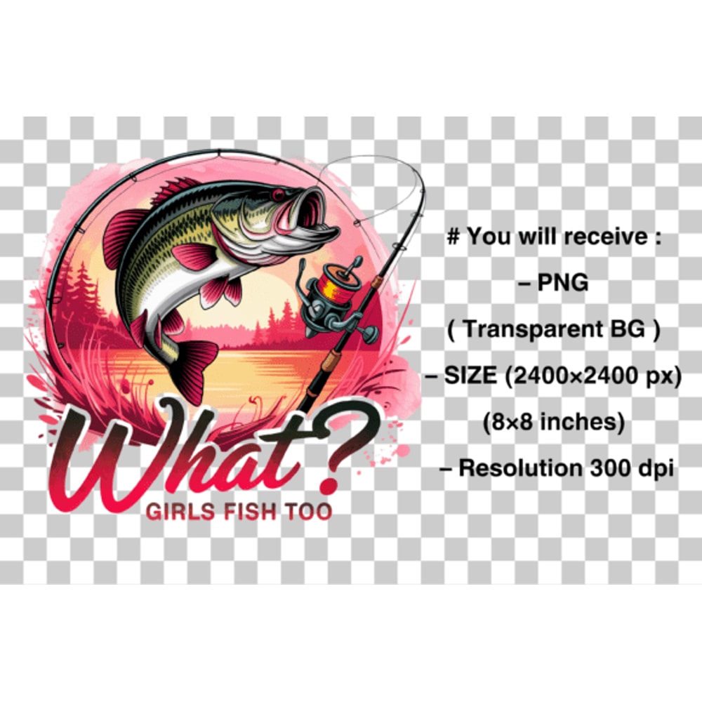 Girls Fishing PNG Fishing Clipart PNG 1