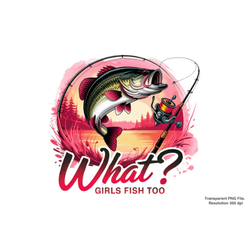 Girls Fishing PNG Fishing Clipart PNG 2