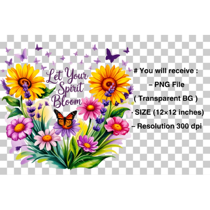 Floral Inspirational Shirt Design 1