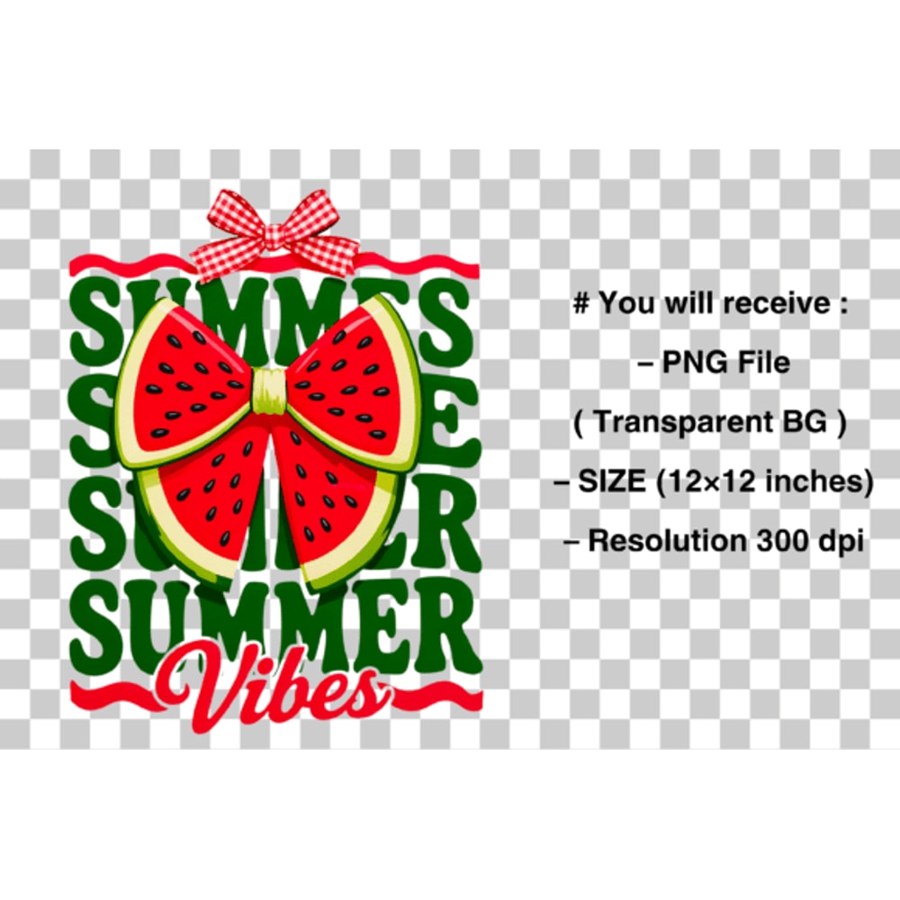Watermelon Summer Vibes Png 1