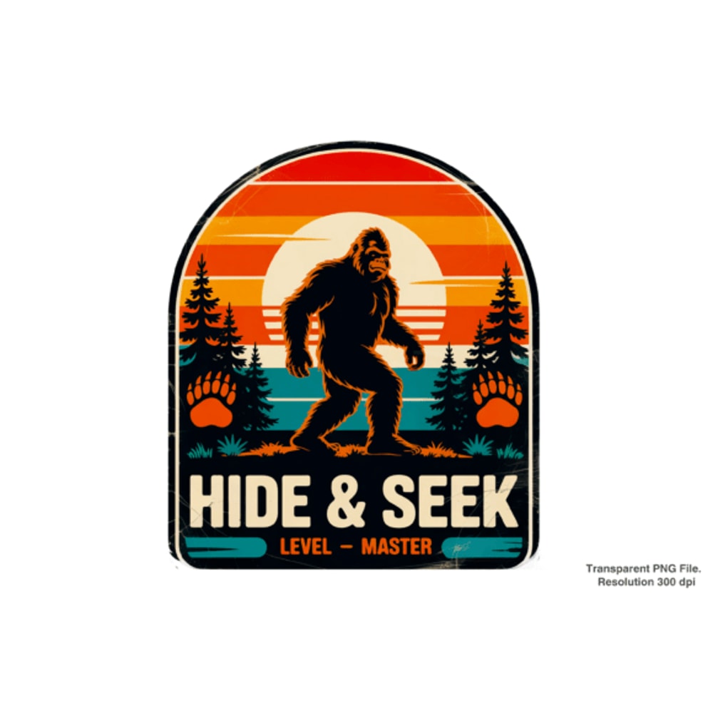 Funny Bigfoot Shirt Design PNG 0