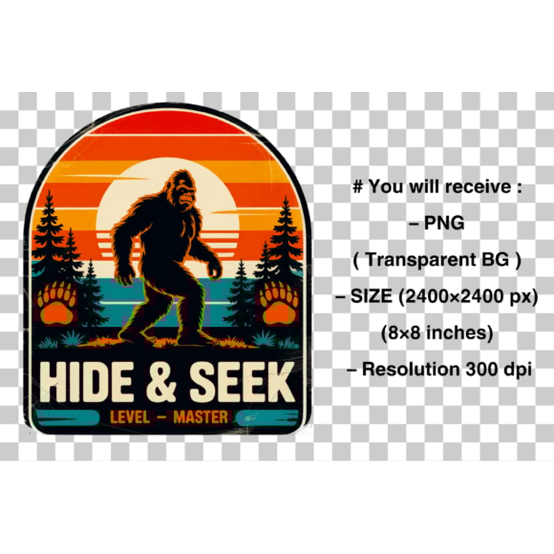 Funny Bigfoot Shirt Design PNG 1