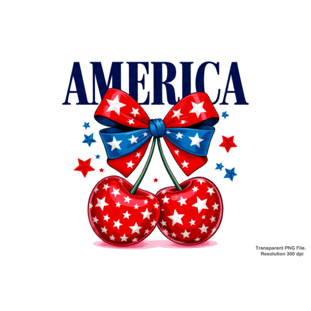 America Cherries PNG Cherry Bow Png 2