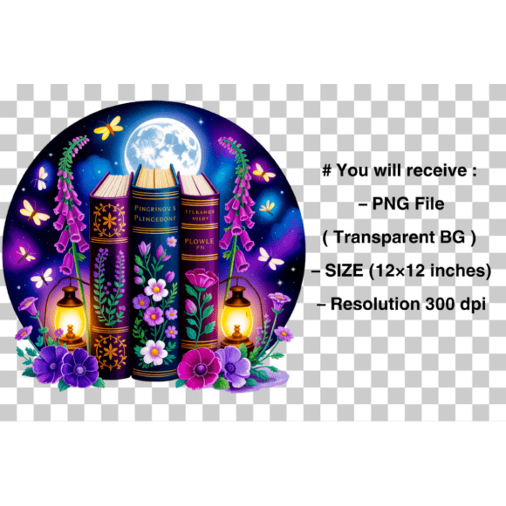 Floral Books PNG Jungle Floral Clipart 1