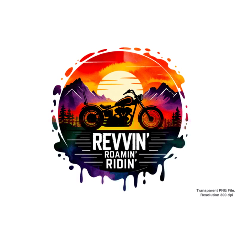 Motorcycle PNG Shirt Design Biker PNG 0