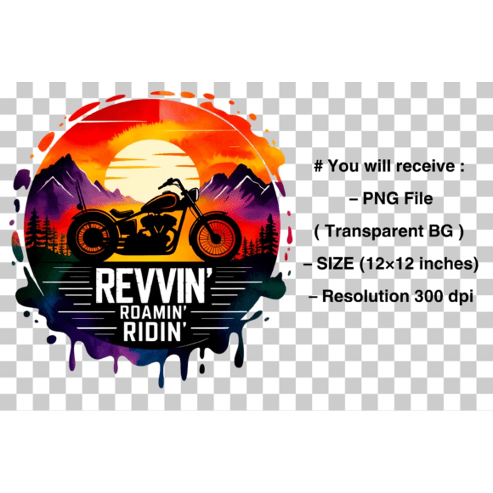 Motorcycle PNG Shirt Design Biker PNG 1