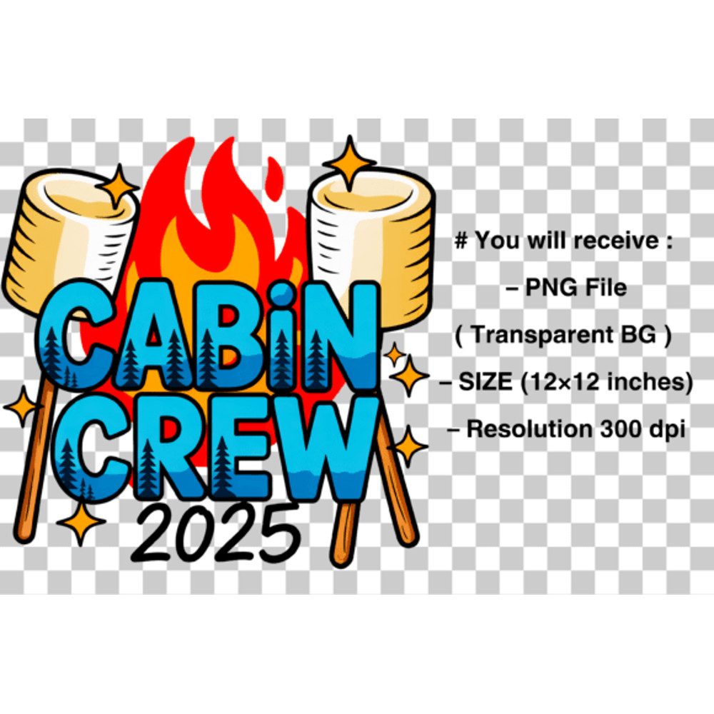 Cabin Crew 2025 Png Friends Camping PNG 1